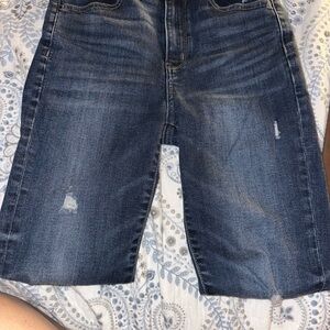 American Eagle Blue Skinny Jeans Distressed size 4 Regular